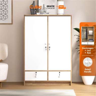 Cubic Lemari Pakaian 3 Pintu / Lemari Baju Laci / LUNA BLR 130 MD LUNA BL 120 MD