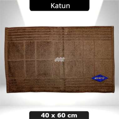 Keset Kaki Tebal Invicta Katun 40x60 cm / Bathmat Keset Handuk Kamar Mandi Cokelat