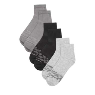 Hush Puppies Kaos Kaki Drew M Qua Sock Dgy/Gy/Bk Dark Gray/Gray/Black Semua Ukuran