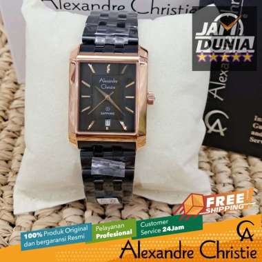 JAM TANGAN ALEXANDER CHRISTIE SAPPHIRE PRIA ORIGINAL BLACK ROSE GOLD 8706 AC 8706 AC8706 ACF8706 JAM