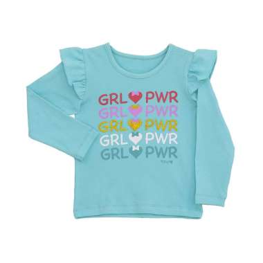 TORIO Long Sleeve T-Shirt Girl Power - Kaos Lengan Panjang Anak Perempuan 4-5Y