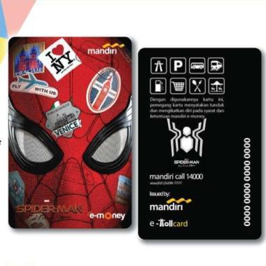 Custom Kartu E-money Mandiri Spiderman No Way Kartu E-Toll Emoney MANDIRI SALDO NOL