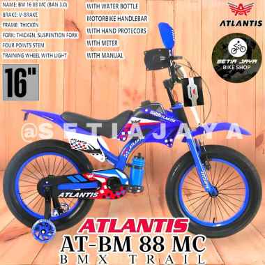Sepeda BMX Trail 16 Inch ATLANTIS AT-BM 88 MC Frame Steel, Ban Jumbo 3.0, Sepeda Anak BMX Motor Trai