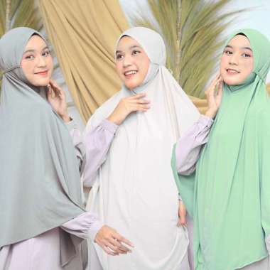 Hijab Syari Jilbab Instan Bergo Tali Aisyah Jumbo Jersey PUTIH