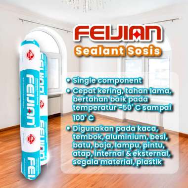 Silicone Sealant / Lem Silikon / Lem Sosis - Feijian PUTIH