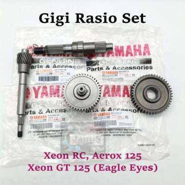 Gigi rasio set Yamaha Xeon RC Xeon GT125 Eagle eyes Aerox 125 Original as pully roda belakang