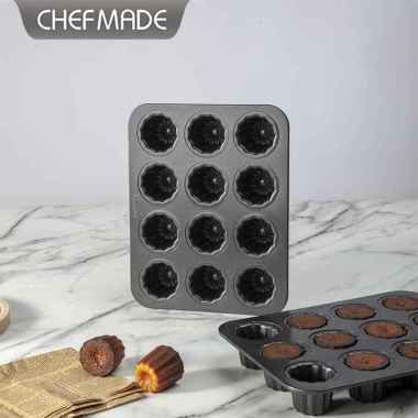 12 Cups Non Stick Cannele Mould Chefmade/ Loyang Kue Cannele 12 Cups Chefmade - WK9867