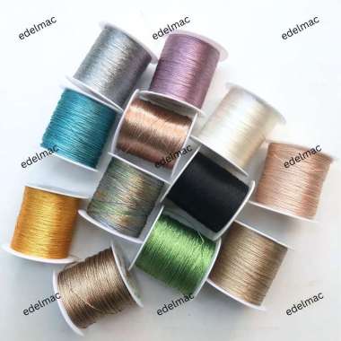 Benang Tali Emas Silver Perak Gold Kilap Braided Line Sulam Embroidery Perhiasan Gelang Accessories