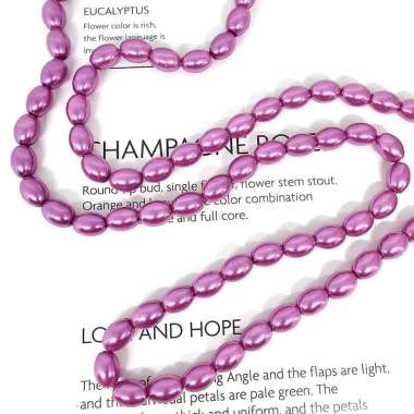 Mutiara Sintetis Oval Berat Premium Mutsin Manik Manik DIY (6mm & 8mm) - BH155 FANTA (8MM)