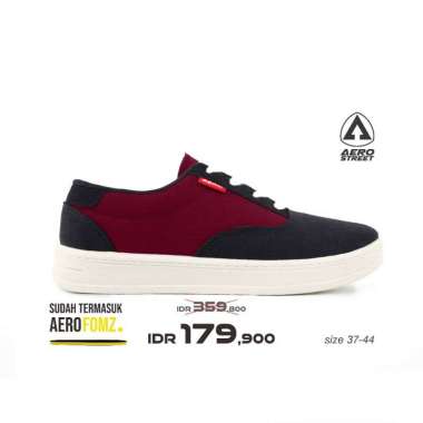 Aerostreet 37-44 Heritage Natural Merah Maroon Hitam - Sepatu Sneakers Casual 40