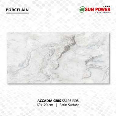 Granit Lantai Honed ( Satin ) 60x60 || 120x60 - Accadia Gris | Sun Power 120x60