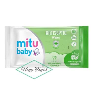 Mitu Baby Antiseptic Wipes ( HIJAU ) isi 10 Lembar tisu basah mitu baby