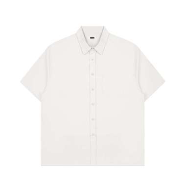 M231 Kemeja Pria Boxy Tekstur Putih 1170A Dewasa-S