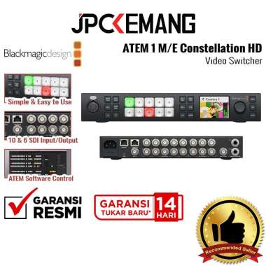 JPC KEMANG Blackmagic Design ATEM 1 M/E Constellation HD 3G‑SDI Live Stream Production Video Switche