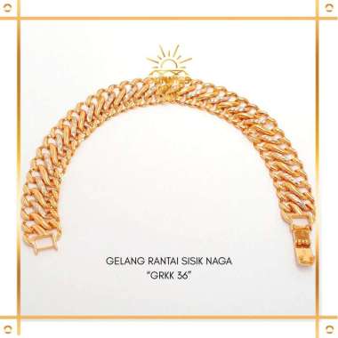 GELANG RANTAI WANITA TERBARU MODEL SISIK NAGA BESAR EMAS ASLI EMAS MUDA KADAR 8K (375) GELANG SISIK