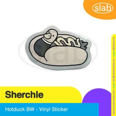 Sticker - Sherchle: Hotduck BW - Vinyl Sticker