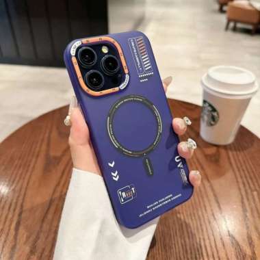 Case Softcase Silikon Magsafe Rings kamera Casing Hp For Ipone X Xr 11 12 13 14 15 IP X DEEP PURPLE