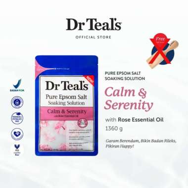 DR TEAL'S Epsom Salt Soaks/Garam Berendam - Rose Essential Oil 1.3kg - Lavie baby house