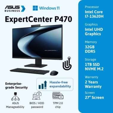 ASUS PC AIO ExpertCenter P470VAT-B7310WSH 27" FHD Touch Intel Core i7-13620H 32GB DDR5 1TB SSD Windo