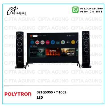 LED TV 32 INCH POLYTRON SMART CINEMAX GOOGLE PLD 32RG5059 [BDG] KHUSUS BANDUNG GOJEK
