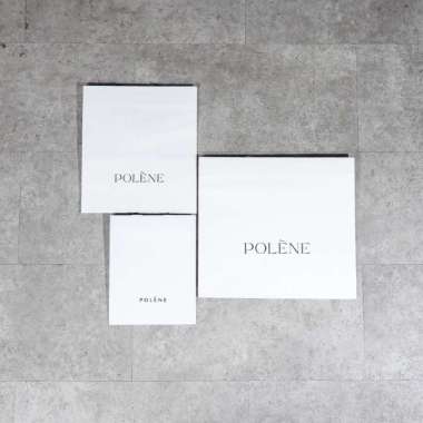 Tas PAPER BAG POLENE WHITE 100% ORIGINAL size M