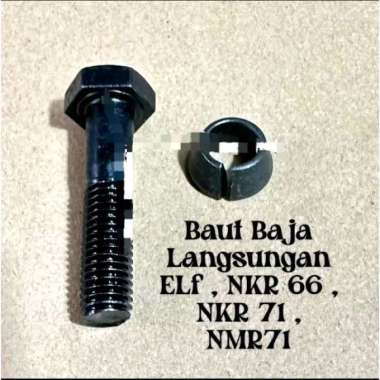 ( 1Biji ) Baut nap rino baja langsungan baut as roda rino 14b ht125 ht130 dutro baut nap roda rino h