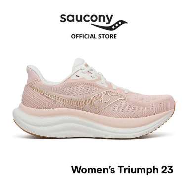 Sepatu Lari Wanita SAUCONY Shoes Triumph 23 Women's - Cameo / Quartz 35.5