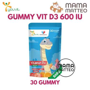 YOUVIT Gummy Vitamin D3 + Yoghurt Pouch 7pcs 30pcs / Suplemen Gummies Anak Youvit BANDUNG Gummy Vit 