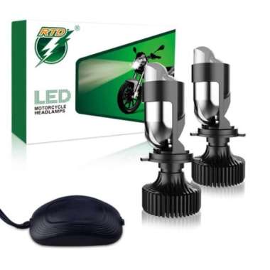RTD Rayton Lampu Proji / Lampu Utama / Lampu Depan Motor LED M01X NEW MODEL Devil Merah Putih