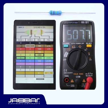 RESISTOR 510K OHM 1/2W 5% DIP - BIRU - 10PCS