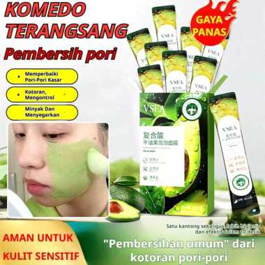 12 pcs 1 box Masker Gelembung Alpukat Asam Kompleks VSEA MASKER BUSA ALPUKAT Bersihkan Komedo dan Po