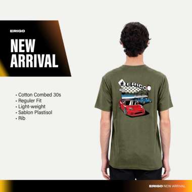 Erigo T-Shirt Gilbert Olive - Kaos Unisex XL