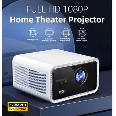 T80 LED 1080P Projector Android 12 Mini Smart Beamer Dual Wifi 4K Support Home Theater LCD HDMI USB