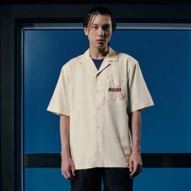 M231 - Haikyu!! Nekoma Shirt Beige 1084 Dewasa-M