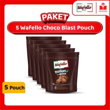 Paket 5 Wafer Wafello Italian Bites Cokelat Pouch