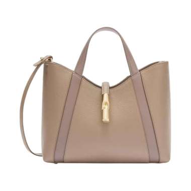 Furla Goccia S Hobo Bag Stucco Gray