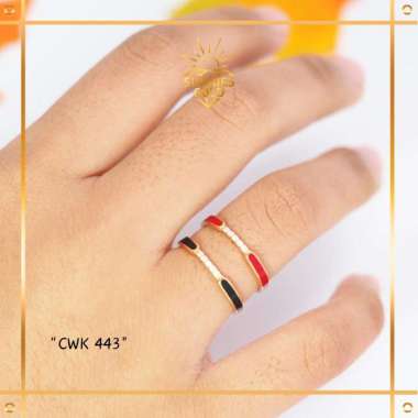 CINCIN WANITA LISTRING CAT MERAH DAN HITAM EMAS ASLI EMAS MUDA KADAR 6K (300) & 8K (375) CINCIN LIST