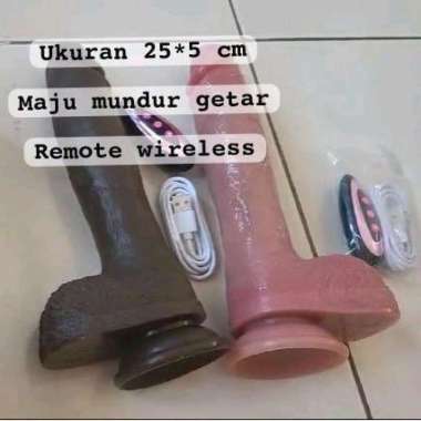 dildo besar ukuran 25 x 5 cm maju mundur getar tempel lantai
