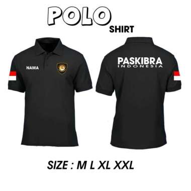 Kaos Polo Shirt Tshirt Baju Kerah Distro PASKIBRAKA PASKIBRA FREE NAMA Pasukan Pengibar Bendera Pusa
