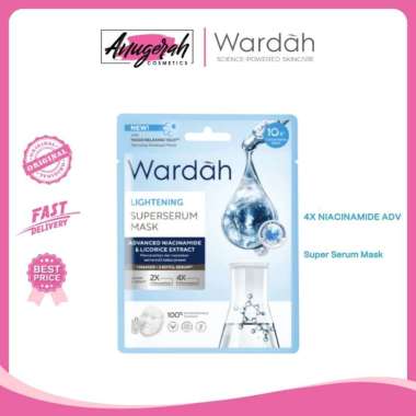 Wardah Lightening SuperSerum Mask 20 ml - Masker Wajah dengan 4X Niacinamide
