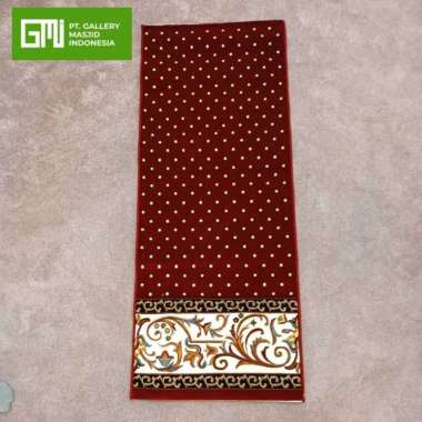 PT. GMI - Karpet Masjid Tebal Empuk Merk Solomon Warna Merah / Karpet Masjid 1 Roll Bintik