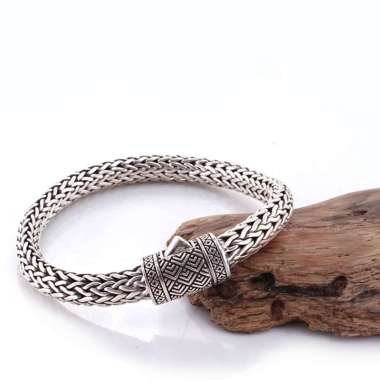 Gelang Pria Perak Asli 925 Link Rantai Multi Style, Varian G2