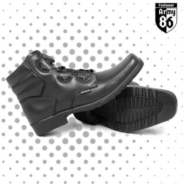 Army86 Sepatu pdh Sagara kulit sapi asli TNI Polisi Satpam PNS ASN Guru pegawai kantor acara Formal 