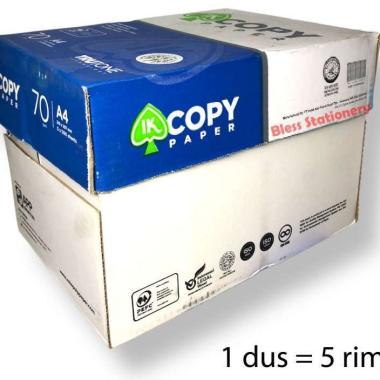 Kertas A4 70gram ik copy paper 70 gsm kertas print kertas HVS kertas fotocopy (DUS)