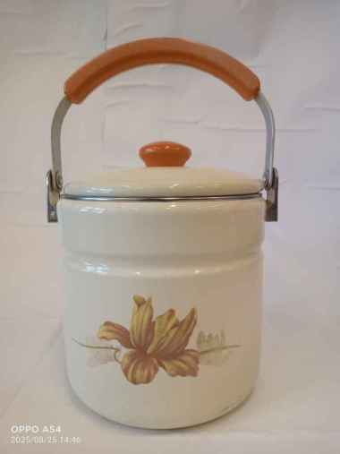 Chefina Rantang Tunggal Enamel 14cm Food Container Pot Single Handle