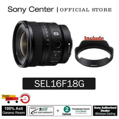 SONY Center Jakarta - SONY FE 16mm F1.8 G / Lensa Sony ultra-wide 16 mm G Lens Sony Lensa Kamera SEL