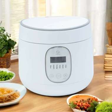 Kels 800 Ml Willo Rice Cooker Low Sugar - Putih / Biru Biru