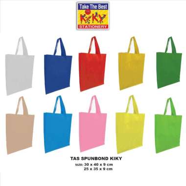 KIKY Tas Spunbond Belanja (Uk. 30 x 40 x 9,5 cm) - 1 Pcs Biru Muda