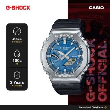 [READY INSTANT] Jam Tangan Analog Digital Unisex G-Shock GBM-2100A-2BDR Original G-STEEL Blue