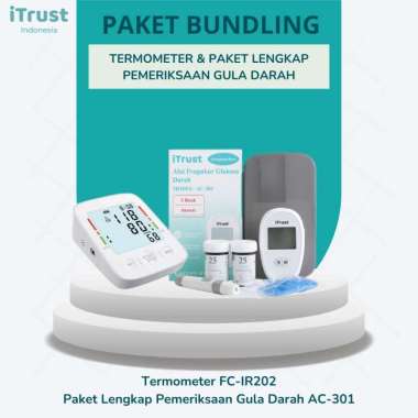 Bundling iTrust BP121 + AC301 | Tensi Digital + Tes Gula Darah